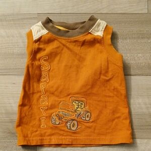 Gymboree Orange Safari Tank Top Vintage Size 6-12 Months (G)